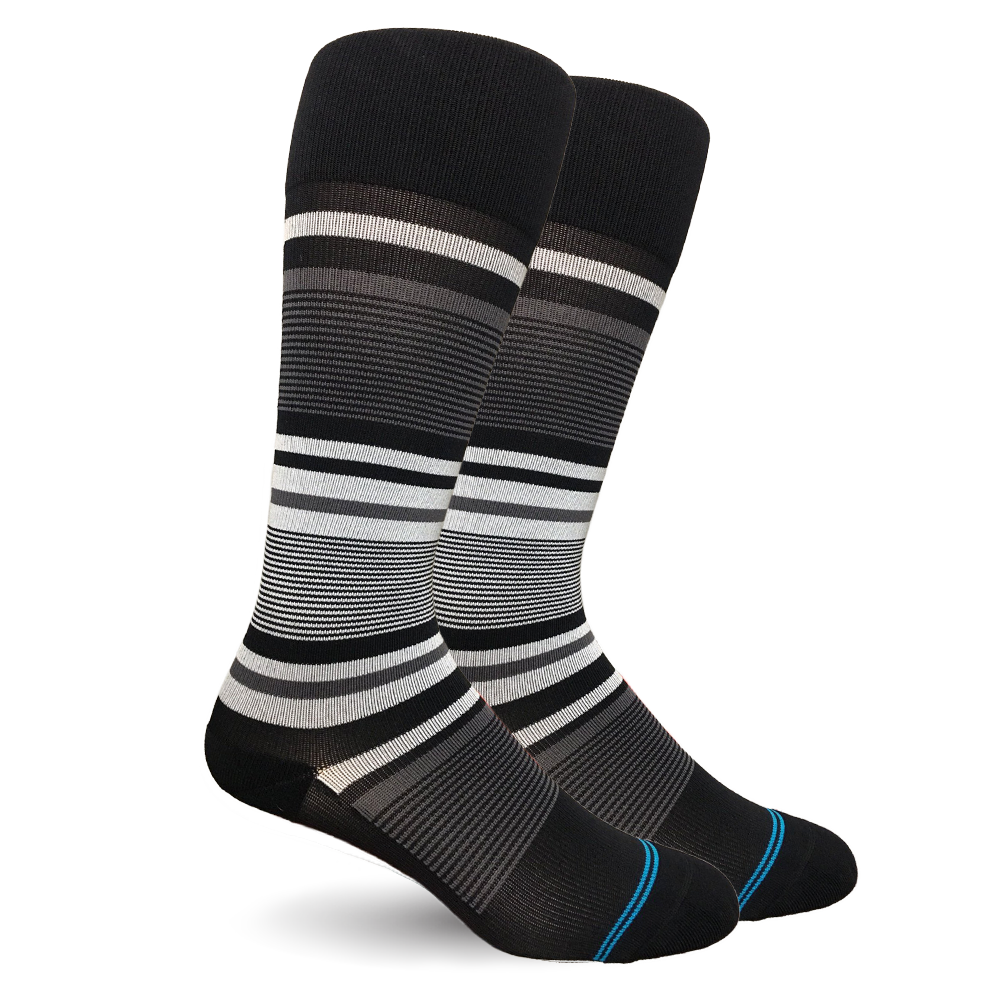 Recovery Socks: Unisex Black-Grey Compression Socks